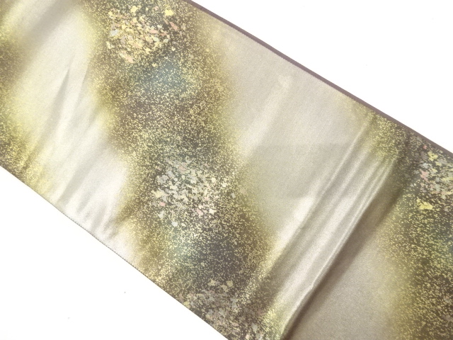 引箔　箔散らし模様織り出し　袋帯